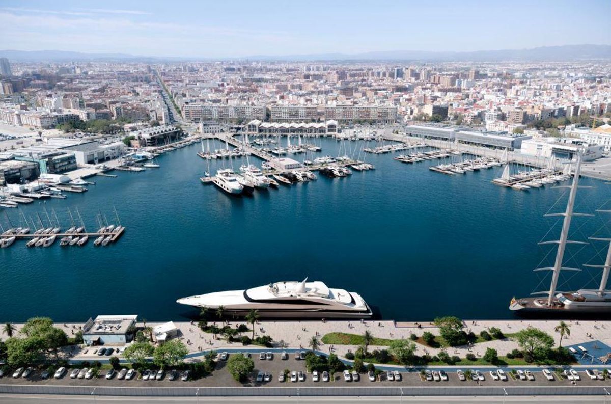 La Marina de Valencia se vacía de megayates para dar paso a una gran reforma de 84 millones